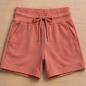 Lifestyle Drawstring Shorts-Coral